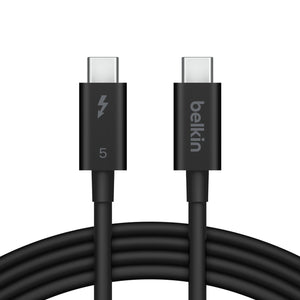 Belkin INZ005HQ1MBK Thunderbolt cable 1 m 120 Gbit/s Black