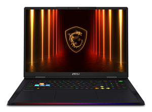 MSI Raider A18 HX A9WIG-004UK AMD Ryzen™ 9 9955HX3D Laptop 45.7 cm (18") UHD+ 64 GB DDR5-SDRAM 2 TB SSD NVIDIA GeForce RTX 5080 Wi-Fi 7 (802.11be) Windows 11 Home Advanced Black
