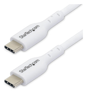 StarTech.com 3ft (1m) USB-C Charging Cable, Charge & Sync, 60W (3A) PD, USB 2.0 Laptop Charger Cable - White USB C Charging Cord