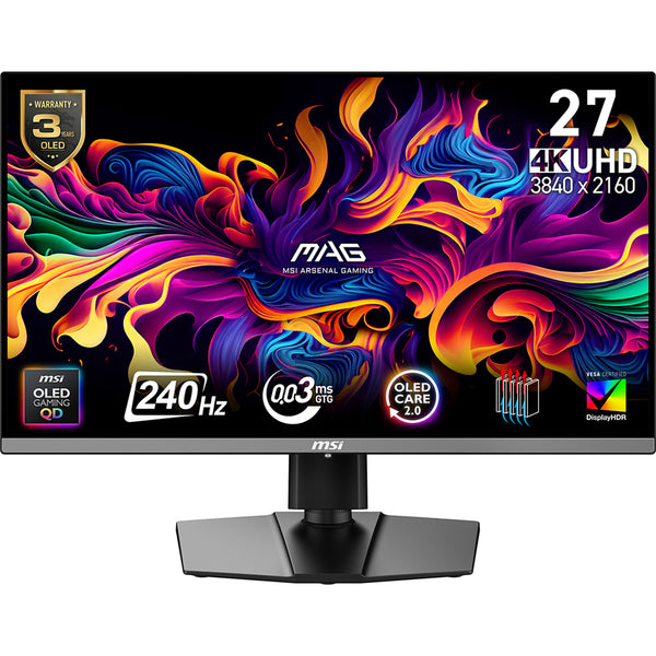 MSI MAG 272UP QD-OLED X24 computer monitor 67.3 cm (26.5") 3840 x 2160 pixels 4K Ultra HD Black