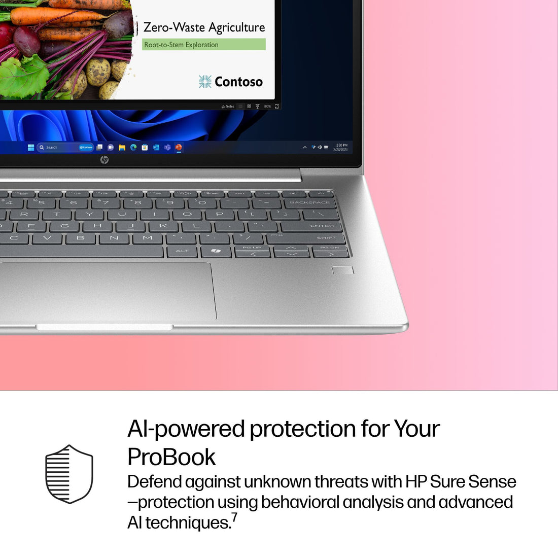 HP ProBook 4 G1i 14 AI PC AI PC Wolf Pro Security Edition Intel Core Ultra 5 225H Laptop 35.6 cm (14") Touchscreen WUXGA 32 GB DDR5-SDRAM 1 TB SSD Wi-Fi 7 (802.11be) Windows 11 Pro Silver