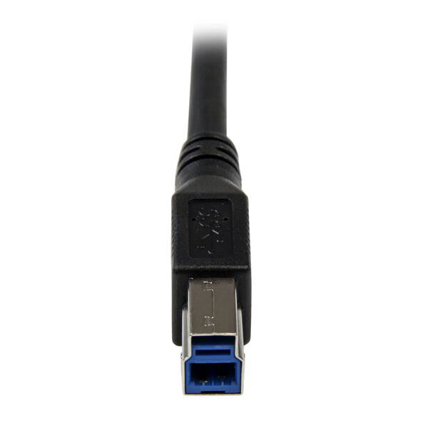 StarTech.com 1m Black SuperSpeed USB 3.0 (5Gbps) Cable - Right Angle A to B - M/M