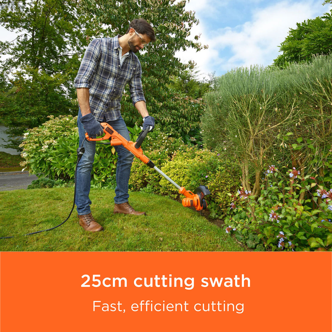 Black & Decker BLACK+DECKER BESTA525-GB Corded Electric Strimmer - 450W