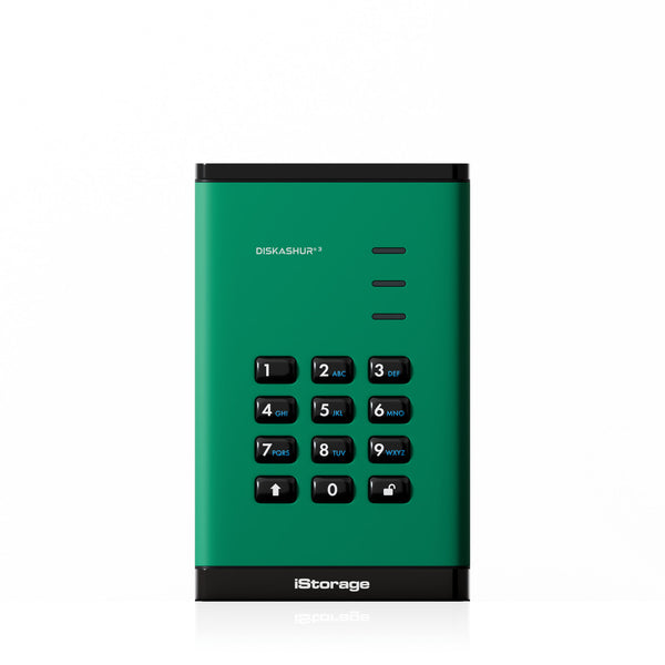 iStorage diskAshur³ SSD 512GB Green | Secure Portable Solid State Drive | FIPS 140-3 Level 3 Complaint |Common Criteria EAL 5+ | PIN protected | AES-XTS 256-bit hardware encryption | GDPR, TAA Compliant | Dust/Water Resistant |