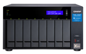 QNAP TVS-872XT-i5-16G 32TB (Seagate Exos) 8-Bay NAS; Intel core i5-8400T 6-core 1.7 GHz Processor(max 3.3 Tower 16 GB DDR4 HDD Black