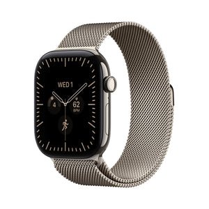 Apple Watch Series 12 GPS + Cellular 46mm Natural Titanium Case with Natural Milanese Loop - S/M