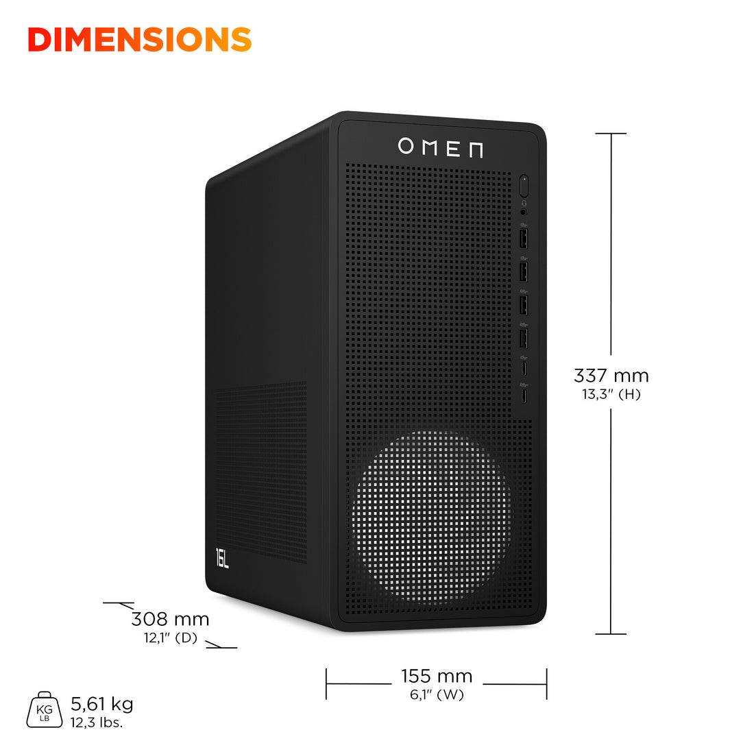 HP OMEN 16L Gaming TG03-0024na PC AMD Ryzen™ 7 8700F 16 GB DDR5-SDRAM 1 TB SSD AMD Radeon RX 9060 XT Windows 11 Home Tower AI PC Black
