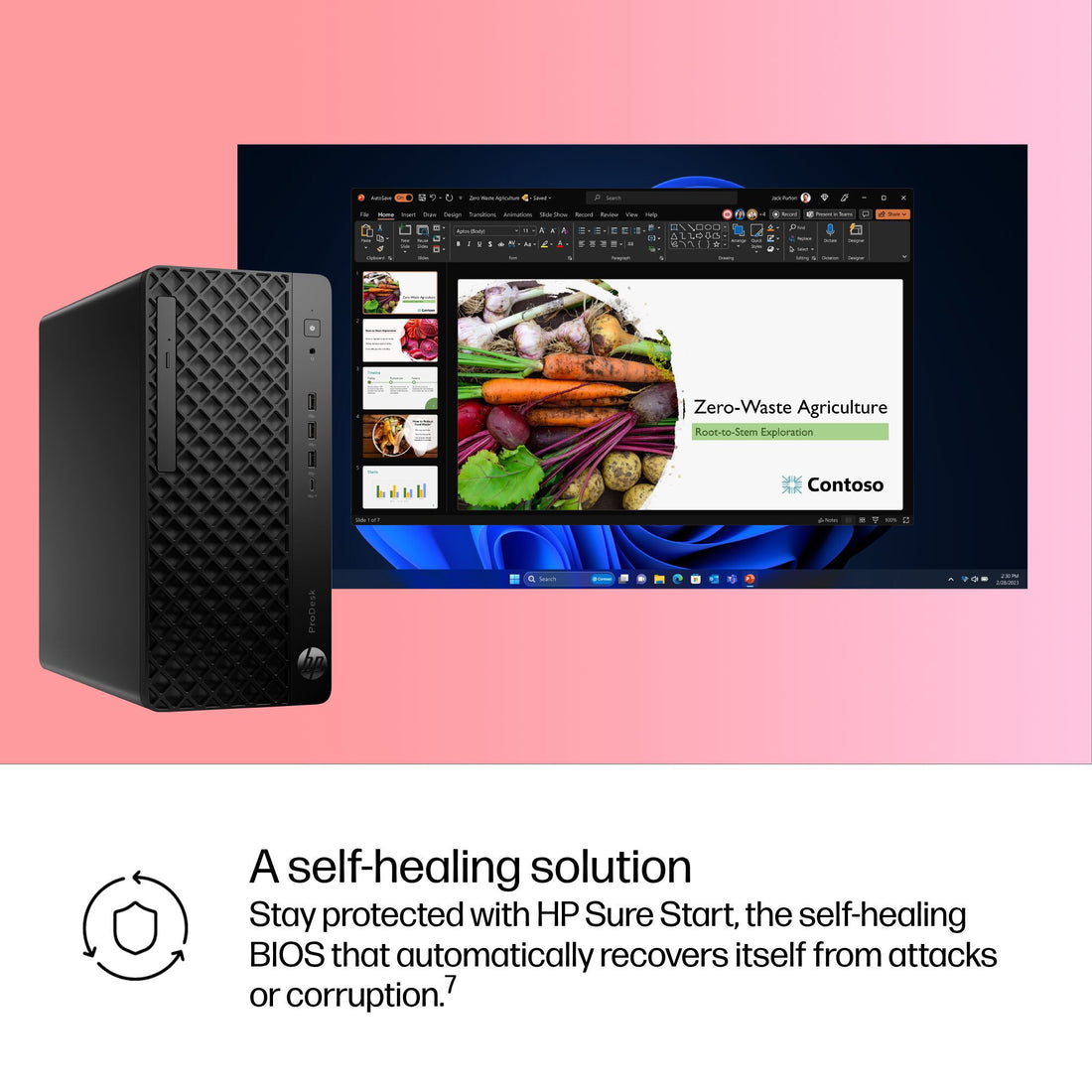 HP ProDesk 4 Tower G1i Desktop AI PC Intel Core Ultra 5 225 32 GB DDR5-SDRAM 1 TB SSD Windows 11 Pro Black