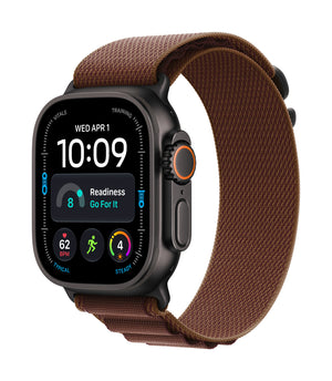 Apple Watch Ultra 4 GPS + Cellular 49mm Black Titanium Case with Burgundy Alpine Loop - L