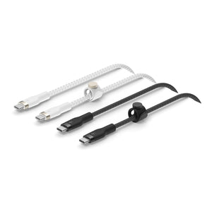 Belkin BoostCharge Pro Flex USB cable USB 2.0 1 m USB C Black, White