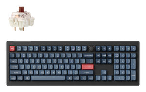 Keychron V6 Max keyboard Universal USB + RF Wireless + Bluetooth QWERTY UK English Black, Grey