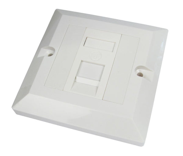 Cables Direct Single Cat6 Faceplate outlet box White