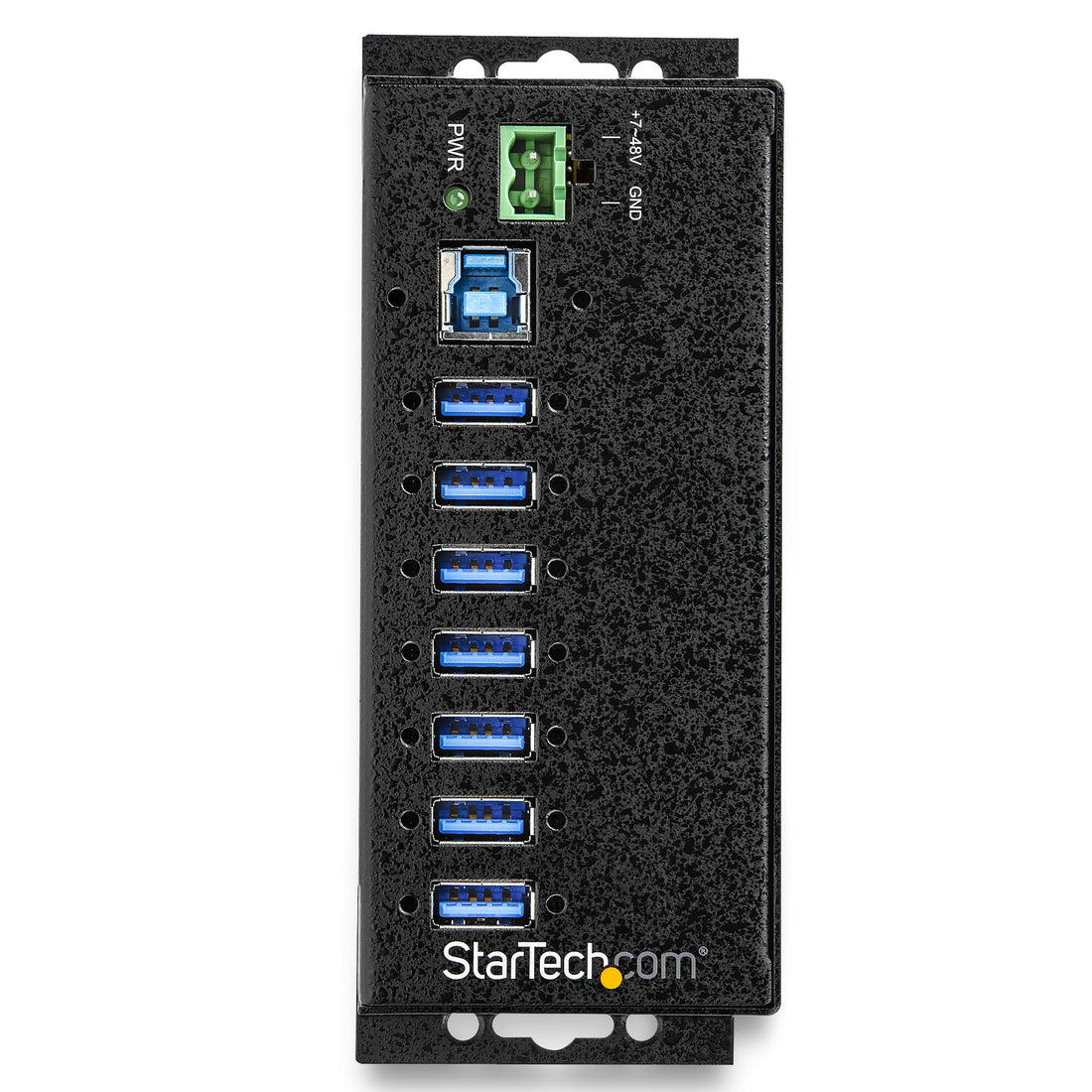 StarTech.com 7-Port USB 3.0 Hub with Power Adapter - Metal Industrial USB-A Hub with ESD & 350W Surge Protection - Din/Wall/Desk Mountable - High Speed USB 3.2 Gen 1 (5Gbps) Hub - TAA