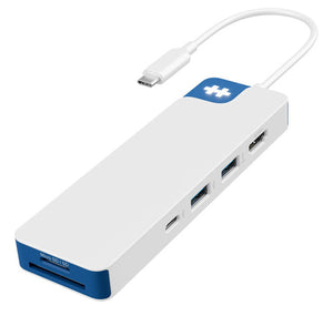 HYPER HD4102BUGL interface hub USB 3.2 Gen 1 (3.1 Gen 1) Type-C 5000 Mbit/s Blue, White