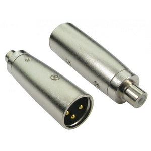 Cables Direct 3XLR-MFRCA cable gender changer RCA XLR Metallic