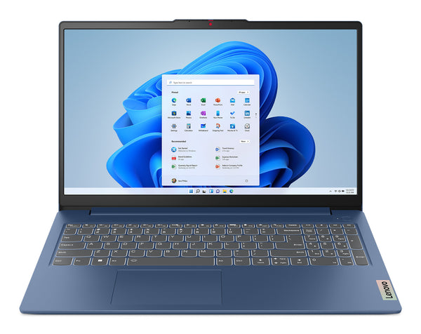 Lenovo IdeaPad Slim 3 15AMN8 AMD Athlon Silver 7120U Laptop 39.6 cm (15.6") Full HD 8 GB LPDDR5-SDRAM 128 GB SSD Wi-Fi 6 (802.11ax) Windows 11 Home in S mode Blue English
