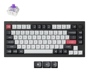 Keychron Q1 HE keyboard Universal USB + RF Wireless + Bluetooth QWERTY UK English Black, Grey