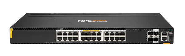 HPE Aruba Networking CX 6300M 24p Smart Rate 1G/2.5G/5G/10G Class6 PoE 2p 50G 2p 25G Switch
