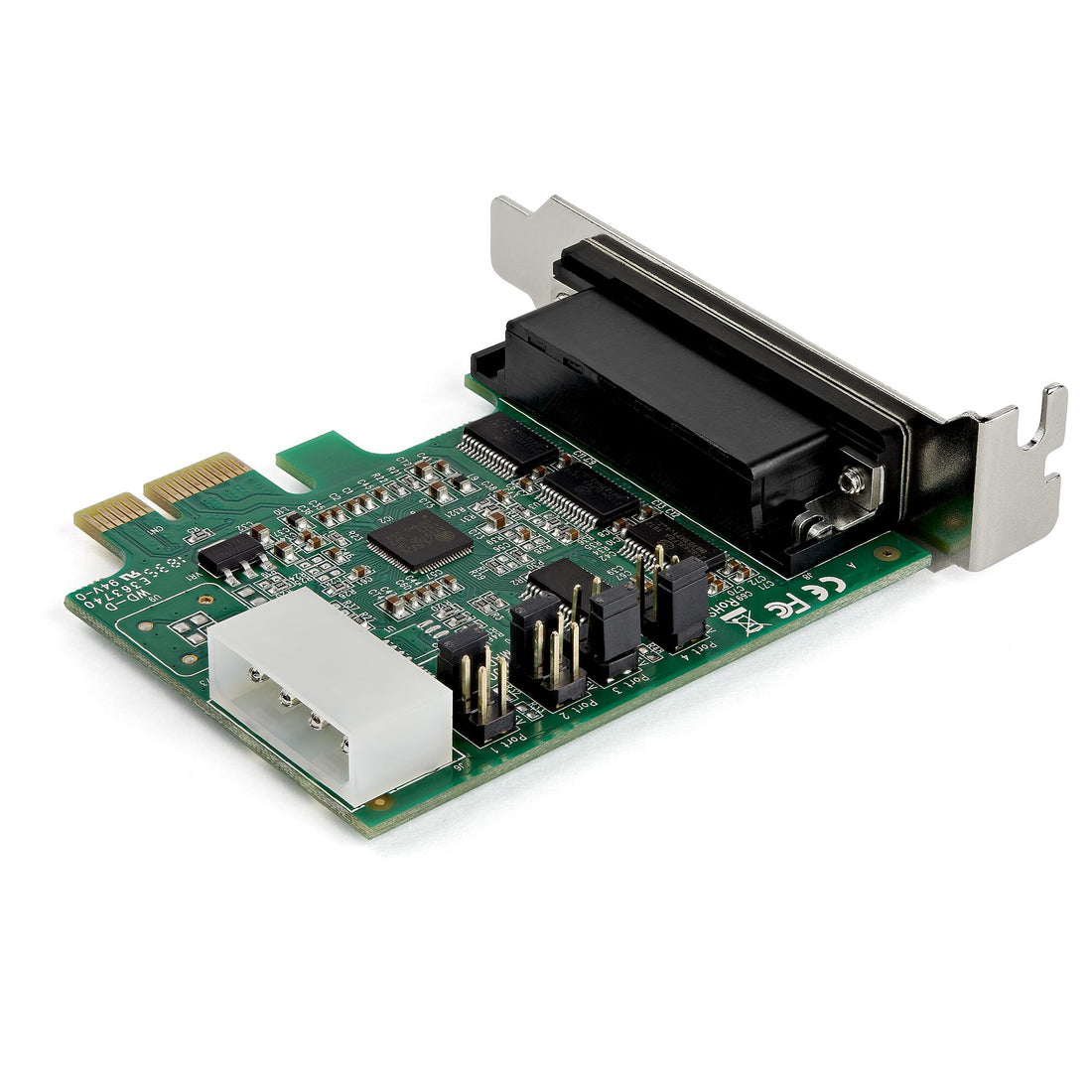 StarTech.com 4-port PCI Express RS232 Serial Adapter Card - PCIe RS232 Serial Host Controller Card - PCIe to Serial DB9 - 16950 UART - Low Profile Expansion Card - Windows/Linux - TAA