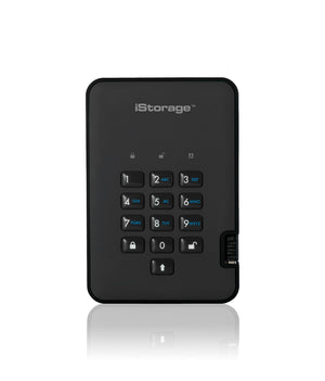 iStorage diskAshur² HDD 2TB Black | Secure Portable Hard Drive |AES-XTS 256-bit Hardware Encryption | PIN protected | OS & Platform Independent | TAA Compliant|Brute force hack defence | Dust/Water Resistant