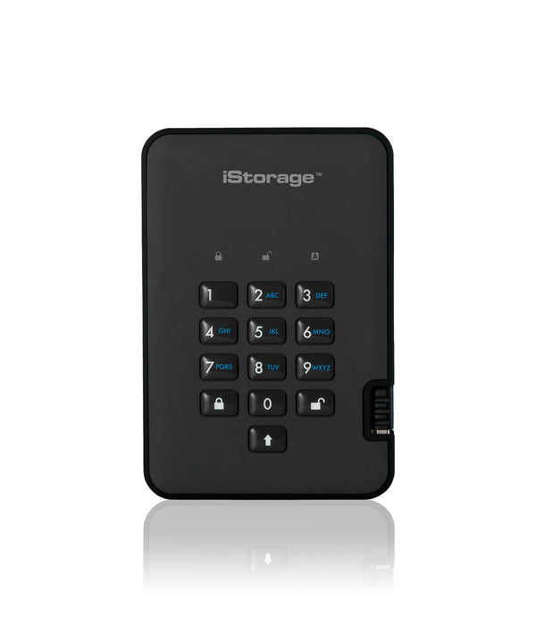 iStorage diskAshur² SSD 128GB Black | Secure Portable Solid State Drive |AES-XTS 256-bit Hardware Encryption | PIN protected | OS & Platform Independent | TAA Compliant |Brute force hack defence | Dust/Water Resistant