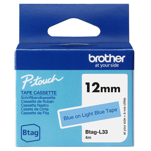 Brother BTAG-L33 label-making tape Blue on light blue