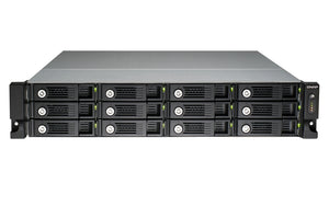 QNAP TVS-1271U-RP NAS Rack (2U) Intel® Core™ i7 i7-4790S 32 GB DDR3 0 TB QNAP Turbo System Black, Grey