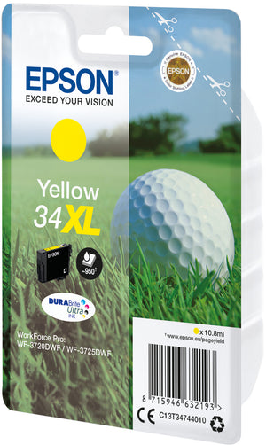 Epson Golf ball 34XL DURABrite Ultra Single Yellow Ink