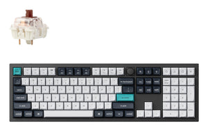 Keychron Q6 Max keyboard Universal USB + RF Wireless + Bluetooth QWERTY UK English Black, White