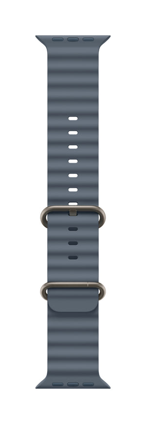 Apple Natural Titanium Finish Band Blue Fluoroelastomer, Titanium