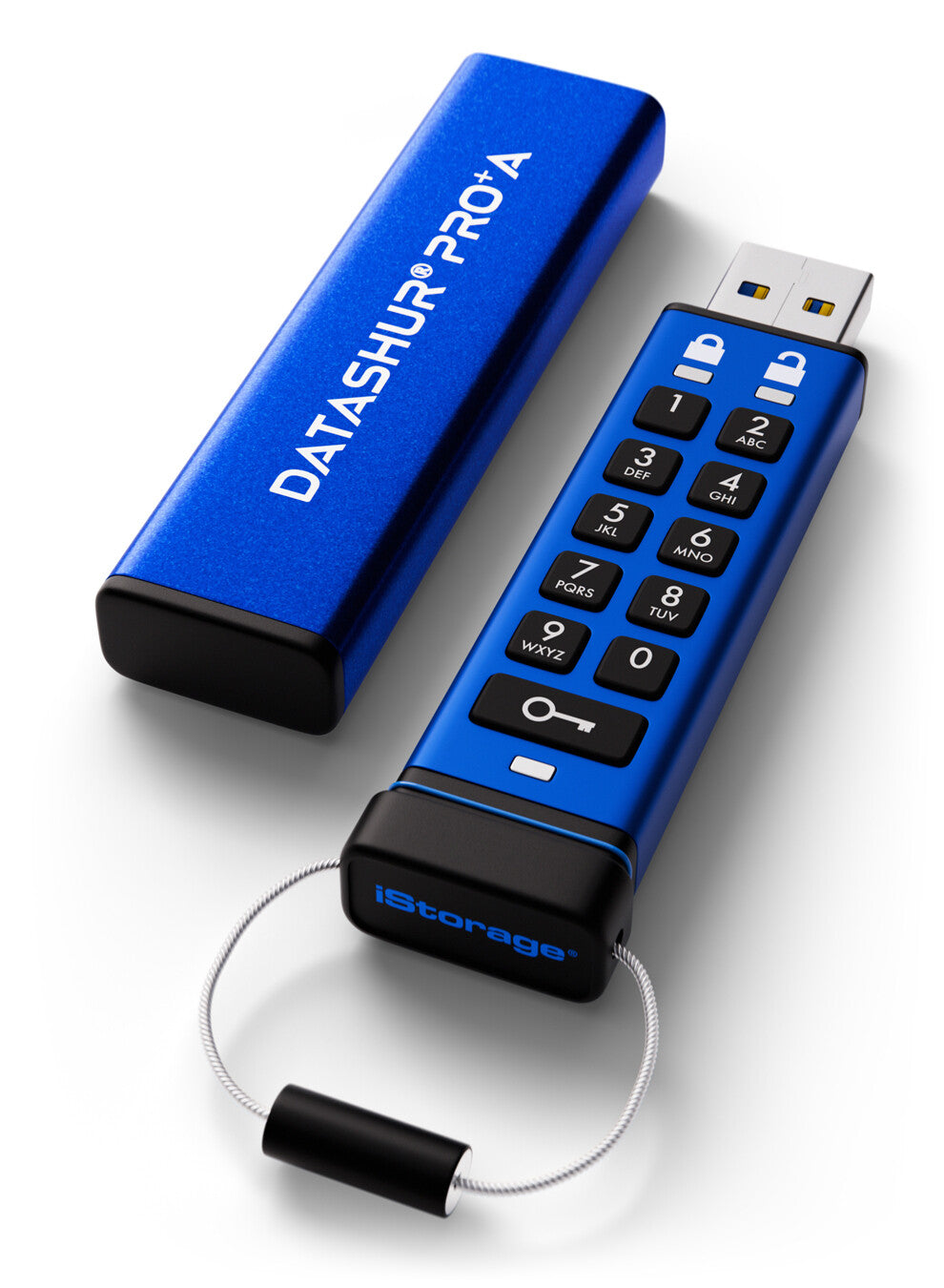 iStorage datAshur PRO+A 128GB | FIPS 140-3 Level 3 Certified | BSPA Certified | Secure USB Type-A drive | AES-XTS 256-bit Hardware Encryption | PIN protected