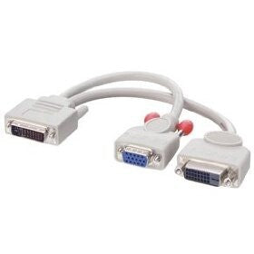 Dell Wyse 920302-02L video cable adapter DVI-I DVI-D + VGA (D-Sub) White