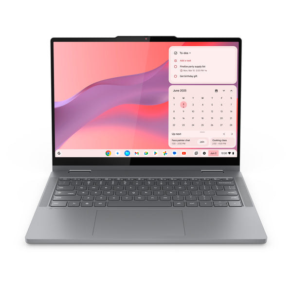 Lenovo Chrome 2in1 14ITN10 Intel® N N355 Chromebook 35.6 cm (14") Touchscreen WUXGA 8 GB LPDDR5-SDRAM 256 GB UFS Wi-Fi 6E (802.11ax) ChromeOS English Grey