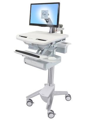 Ergotron StyleView Aluminium, Grey, White Flat panel Multimedia cart