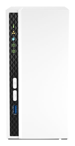 QNAP TS-233 NAS Tower ARM Cortex-A55 2 GB 20 TB HDD QNAP QTS White