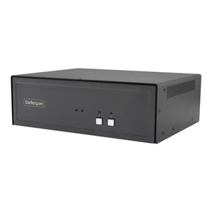 StarTech.com Secure 2-Port KVM Switch, DisplayPort, 4K 60Hz, NIAP 4.0 Desktop KVM, CAC, Metal Housing, Made in the USA