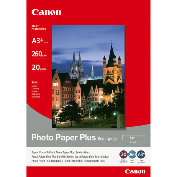 Canon SG-201 Semi-Gloss Photo Paper Plus A3 Plus - 20 Sheets