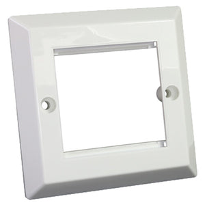 Cablenet Bevelled Faceplate 50mm x 50mm Single Gang