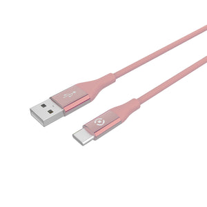 Celly USBTYPECCOLORPK USB cable USB 2.0 1 m USB A USB C Pink