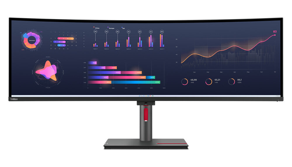 Lenovo ThinkVision P49w-30 computer monitor 124.5 cm (49") 5120 x 1440 pixels DQHD LED Black