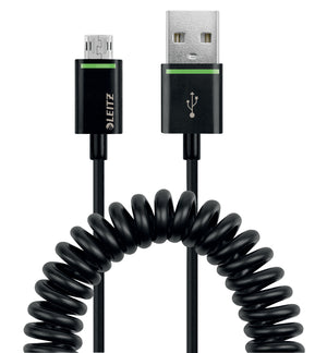 Leitz Cable Micro USB to USB reversible coiled 1m Complete