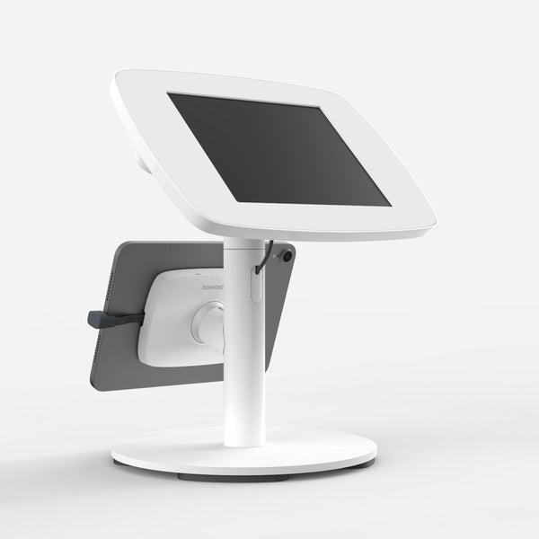 Bouncepad Original Twin + Counter Base | Apple iPad Mini 4 / 5 Gen 7.9 (2015 - 2019) | White | Covered Front Camera and Home Button
