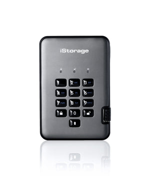 iStorage diskAshur PRO² HDD 500GB | Secure Portable Hard Drive |FIPS 140-2 Level 3 certified | AES-XTS 256-bit Hardware Encryption | PIN protected | OS & Platform Independent |GDPR, TAA Compliant|Brute force hack defence | Dust/Water Resistant