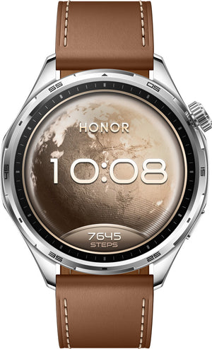 Honor Watch 6 3.71 cm (1.46") AMOLED 46.5 mm Digital 464 x 464 pixels Touchscreen Stainless steel GPS (satellite)