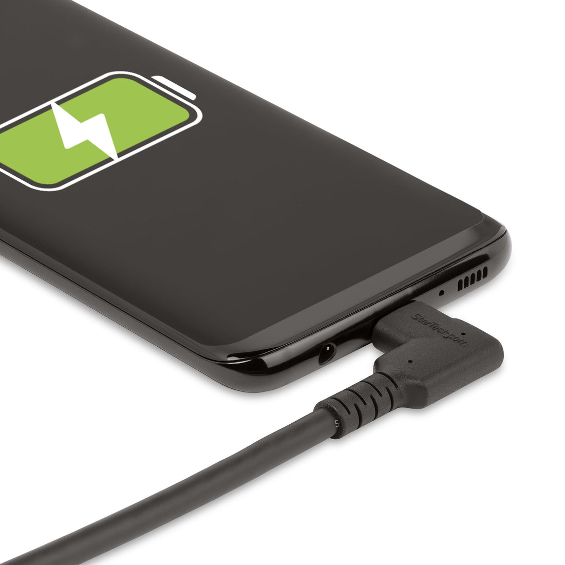 StarTech.com 3ft (1m) USB-C Cable, Right-Angled, USB 10Gbps, 100W (5A) Power Delivery, 8K 60Hz / 4K 144Hz DP Alt Mode, Rugged USB C Cord - Thunderbolt Compatible