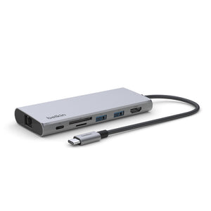 Belkin INC009BTSGY laptop dock/port replicator USB Type-C Silver