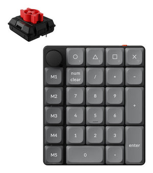 Keychron K0 Max QMK numeric keypad Universal Bluetooth/USB/RF Wireless Black, Grey