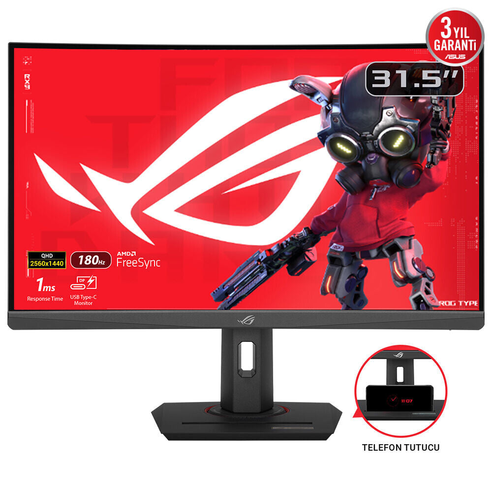 ASUS ROG Strix XG32WCS computer monitor 80 cm (31.5") 2560 x 1440 pixels Quad HD LED Black