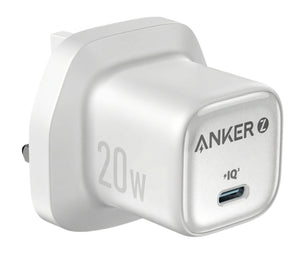 Anker USB-C Charger, 20W Fast Charging, White