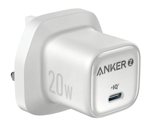 Anker USB-C Charger, 20W Fast Charging, White